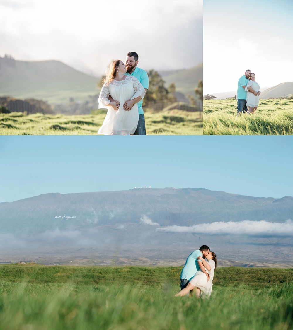 Mauna Kea views at Waimea Engagement Session with Ann Ferguson Photography