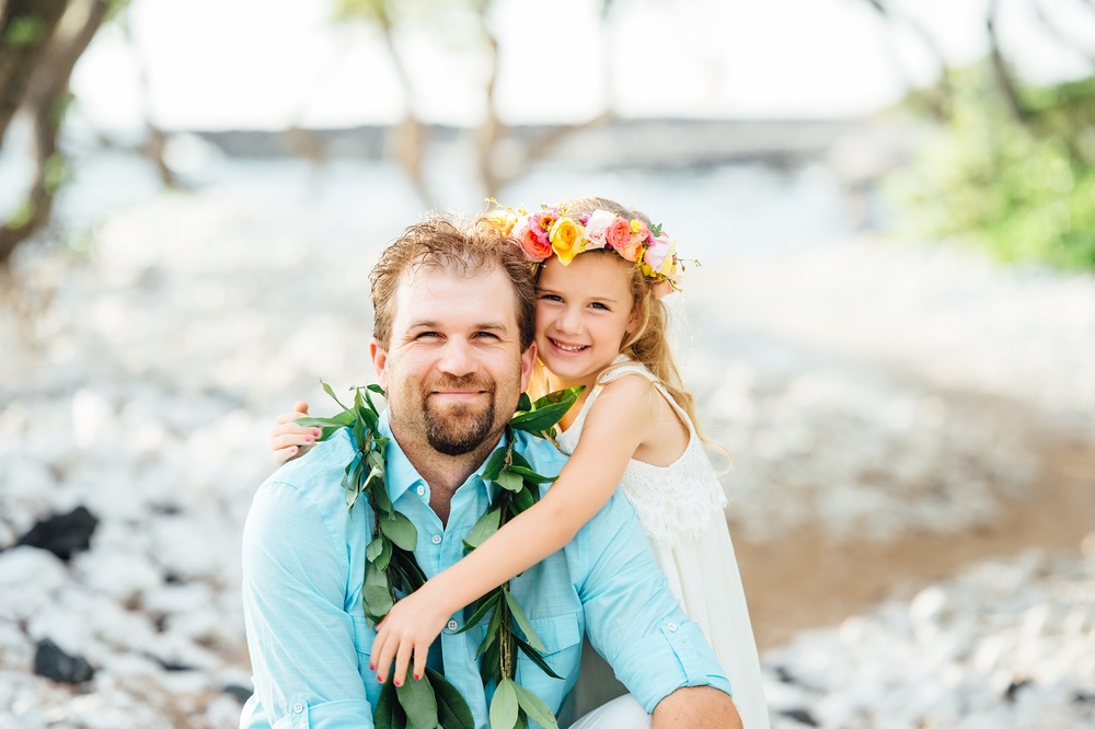 Dad and daughter at Waikoloa Family Photography Session