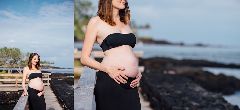 Baby bump at Mauna Lani maternity session