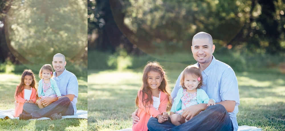 Dad and his girls at Waimea Family Session captured by Ann Ferguson Photography