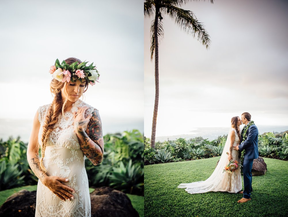 wedding photos at Holualoa Inn in Kona
