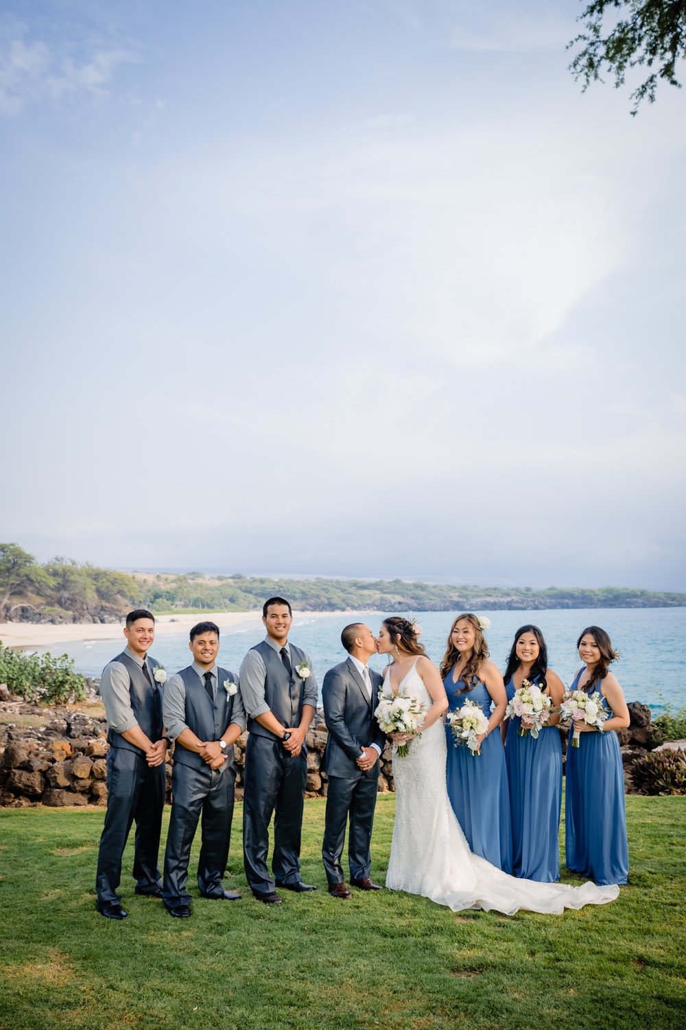 hawaii wedding party at westin hapuna wedding