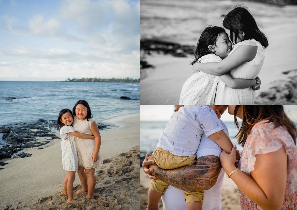 sweet sisters by Hawaii family photographer