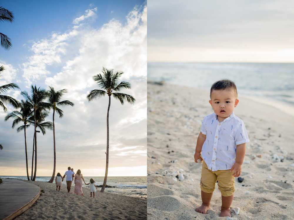 adorable young boy on Hawaii white sand