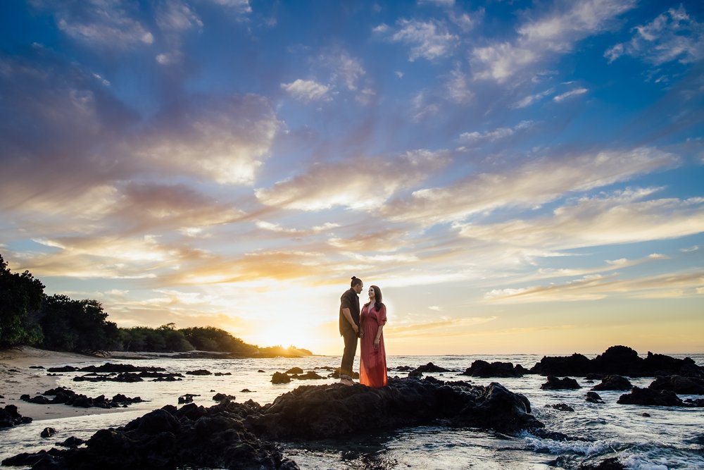 Kona Photographer for Sunset Engagement Session