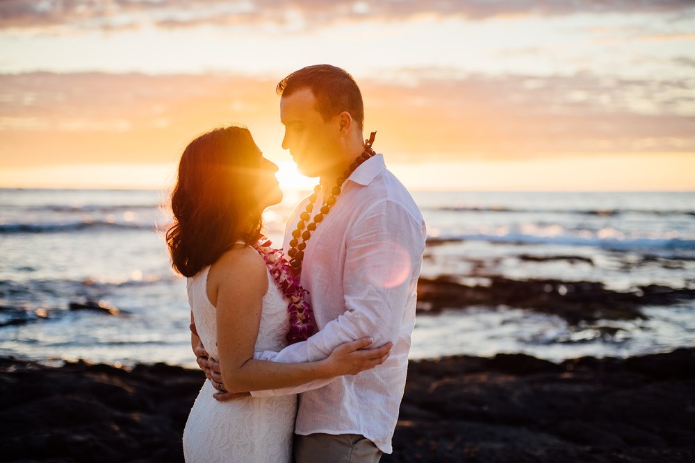 Sunset Elopement Big Island Hawaii Photographer