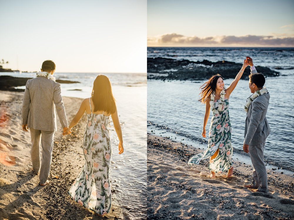 Sunset wedding in hawaii