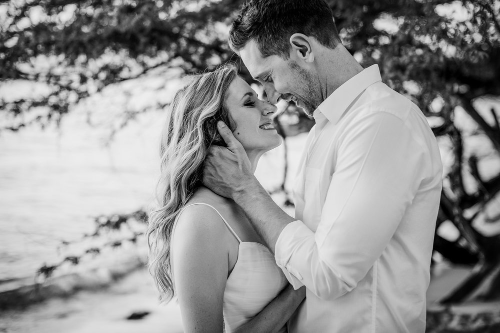 sweet moments of the couple during their Big Island wedding