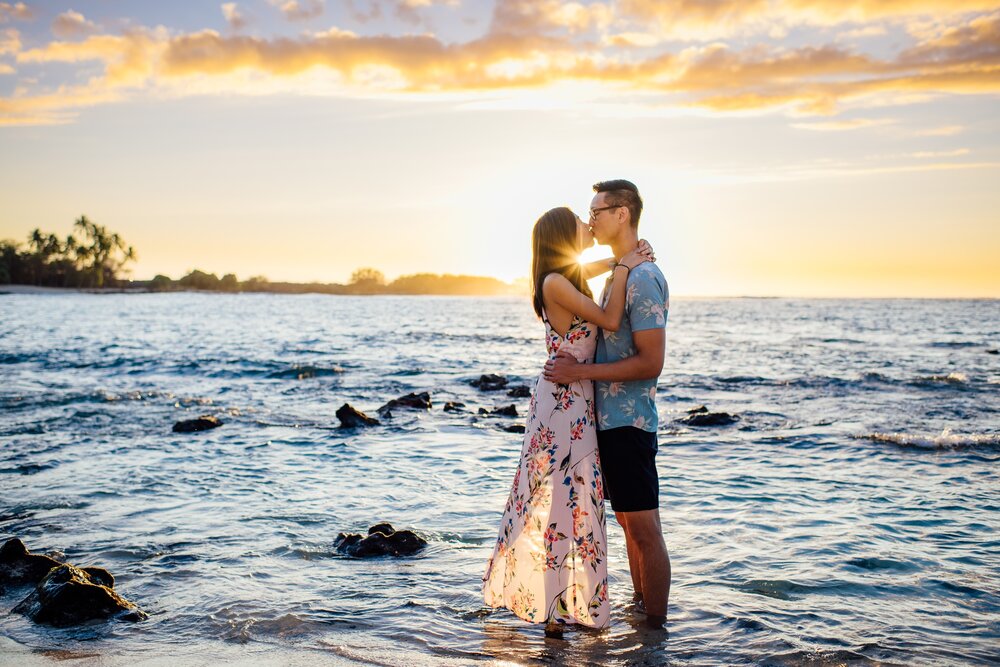 Hawaii Big Island Wedding Photographer at Mahaiula Bay in Kona