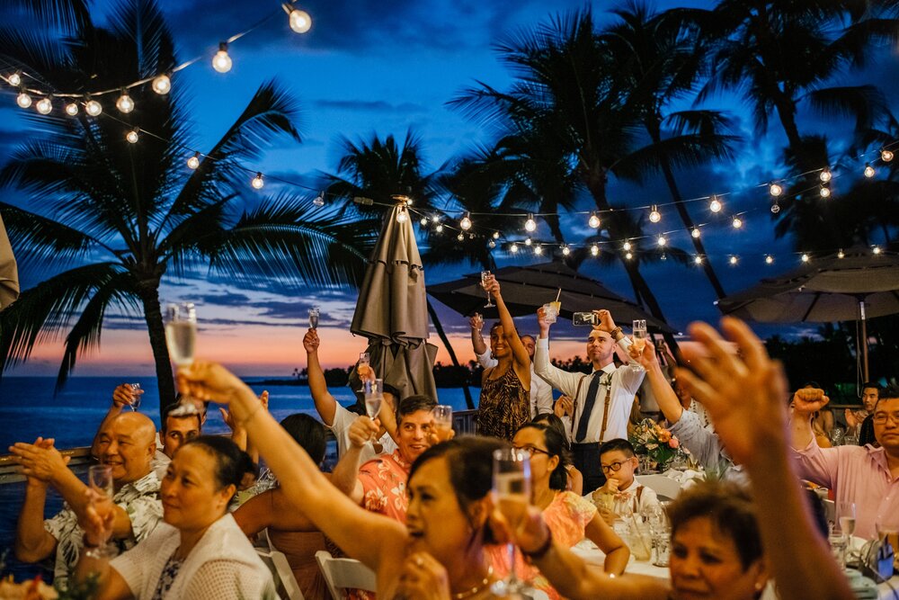 Big Island wedding toasts