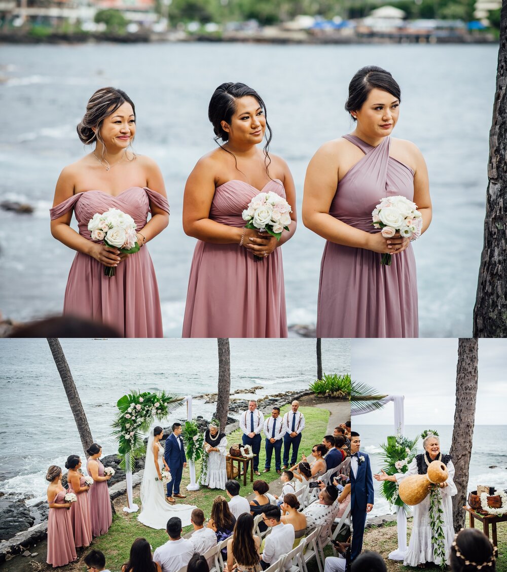 Hawaii wedding ceremony by Kona photographer