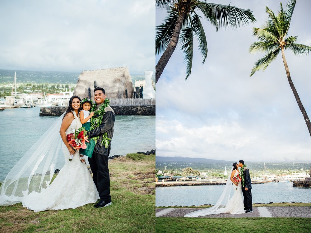 hawaii wedding photography oceanside in kailua kona