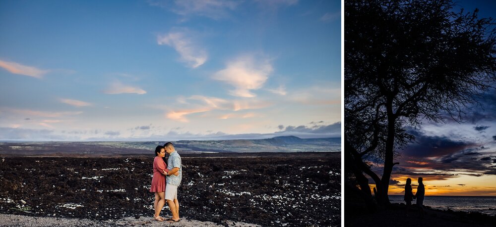 hawaii engagement session on lava on the big island