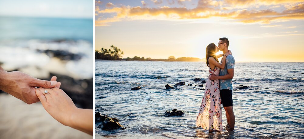 engagement session in kona beach on the big island