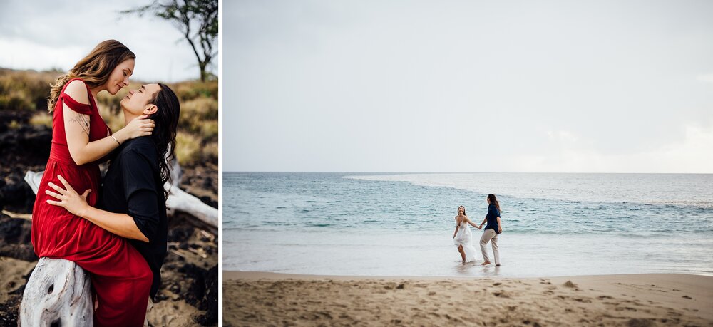 big island hawaii secret beach engagement session with a gorgeous couple