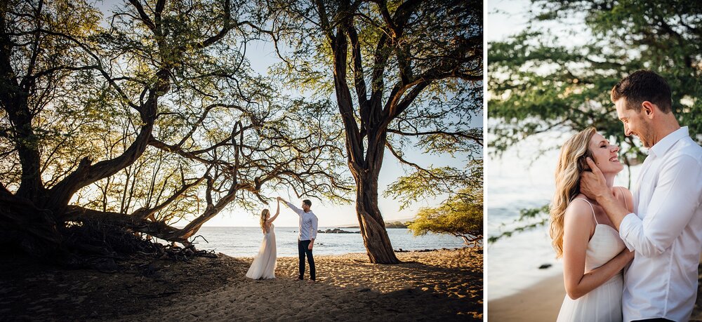 a puako bride and groom in hawaii elopement