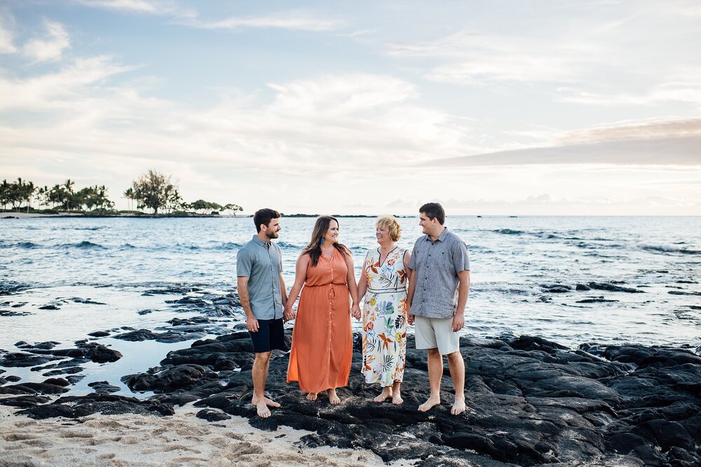 family photography on the Big Island lava rocks