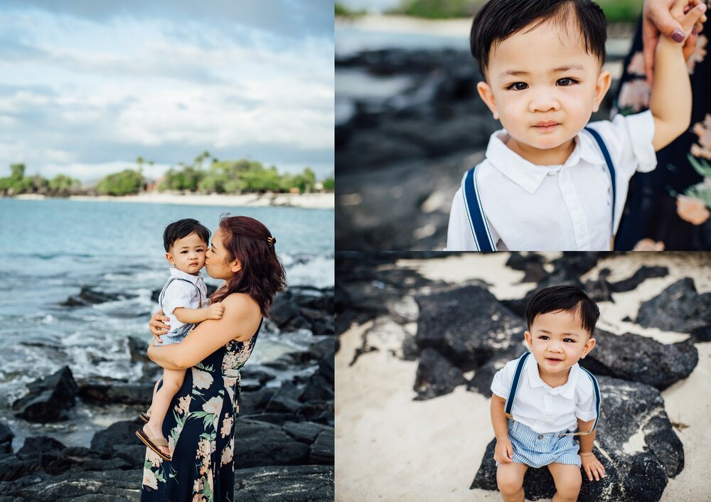 sweet mom and her baby by Hawaii family photographer