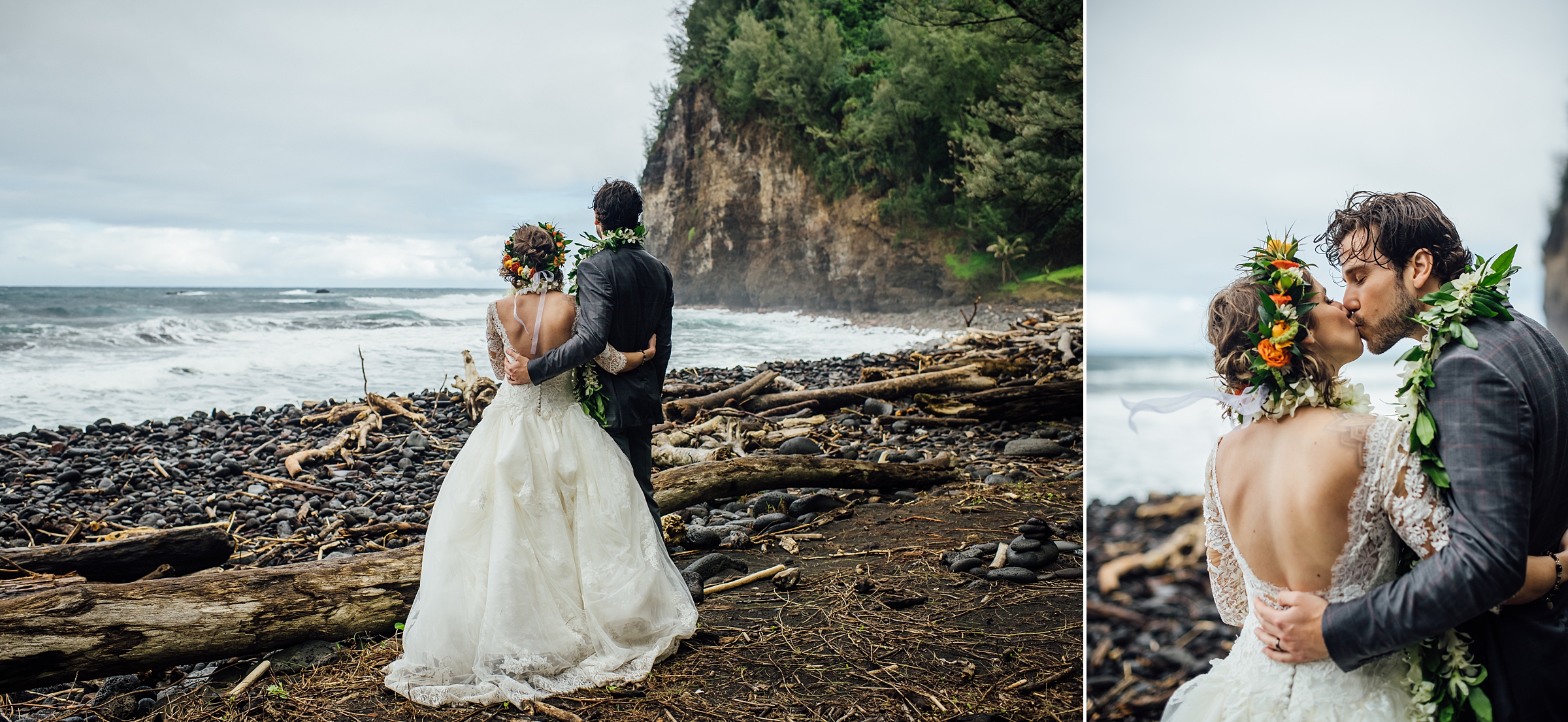 eloping in Hawaii with a magical ocean view