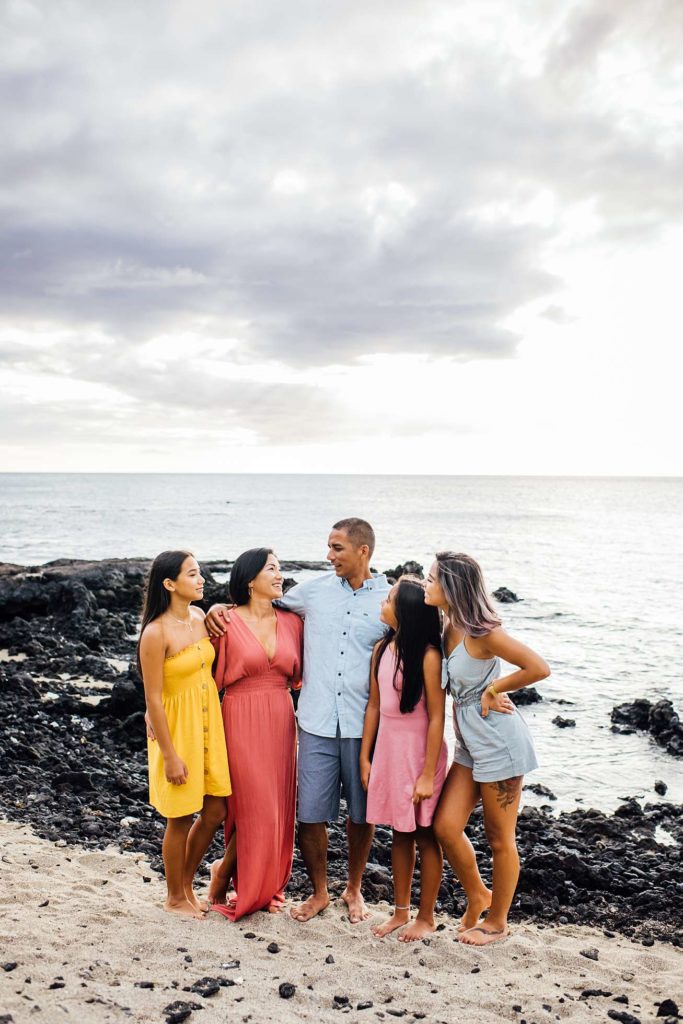 treasured moments with family on Hawaii beach