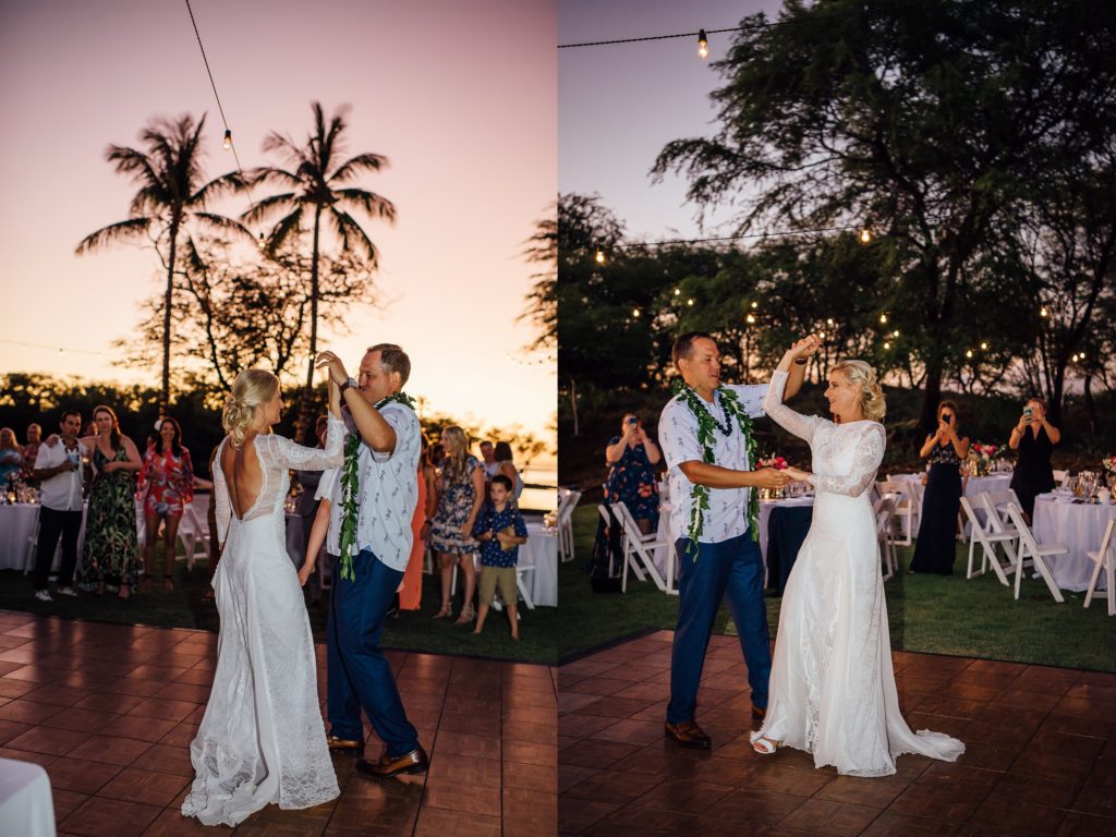 first dance for this destination wedding in Hawaii