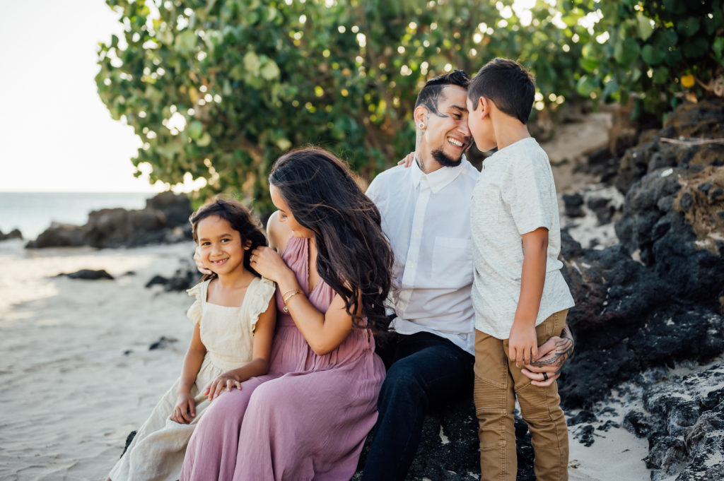 family treasuring moments by vacation photographer