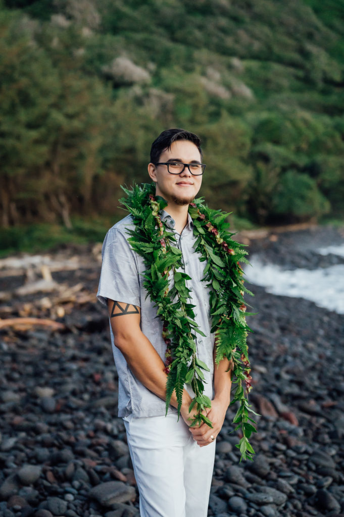 the dashing groom during a Big Island adventure elopement