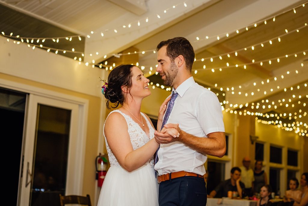 bride and groom's first dance at Anna Ranch