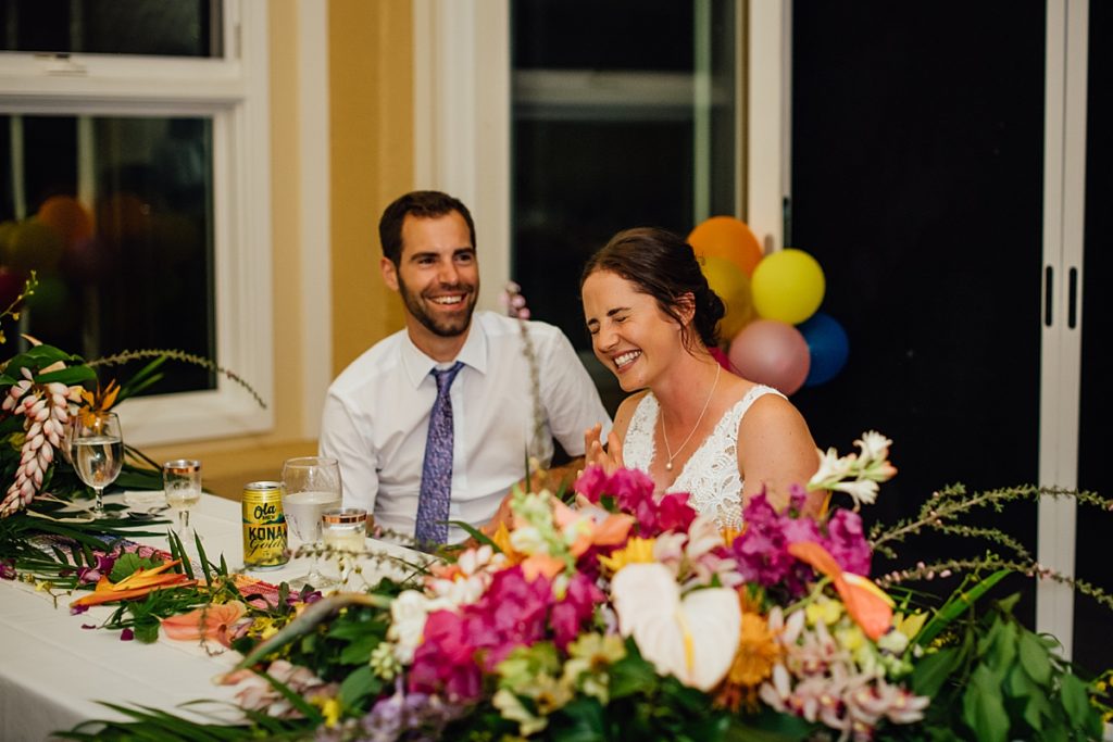 happy bride and groom during their Anna Ranch wedding reception