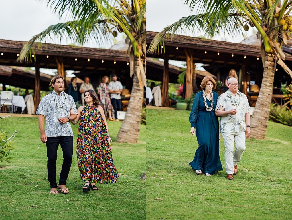 wedding photos of the guests in a Big Island wedding