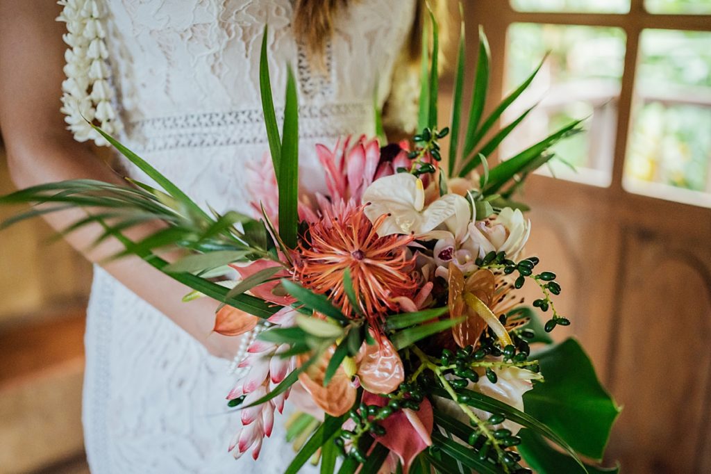 Big Island wedding photo of the bride's bouquet