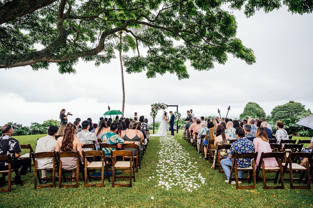 photo of a wedding ceremony at the Big Island by Ann Ferguson