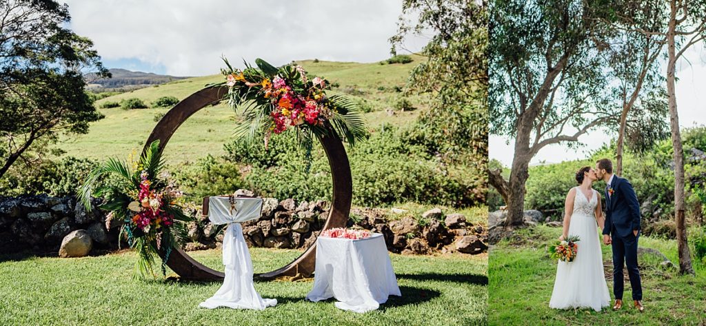 lovely wedding set up in Hawaii