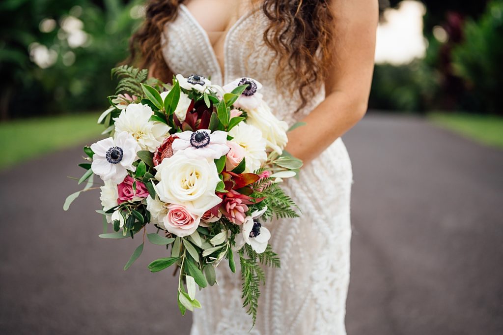bride's beautiful bouquet by wedding photographer