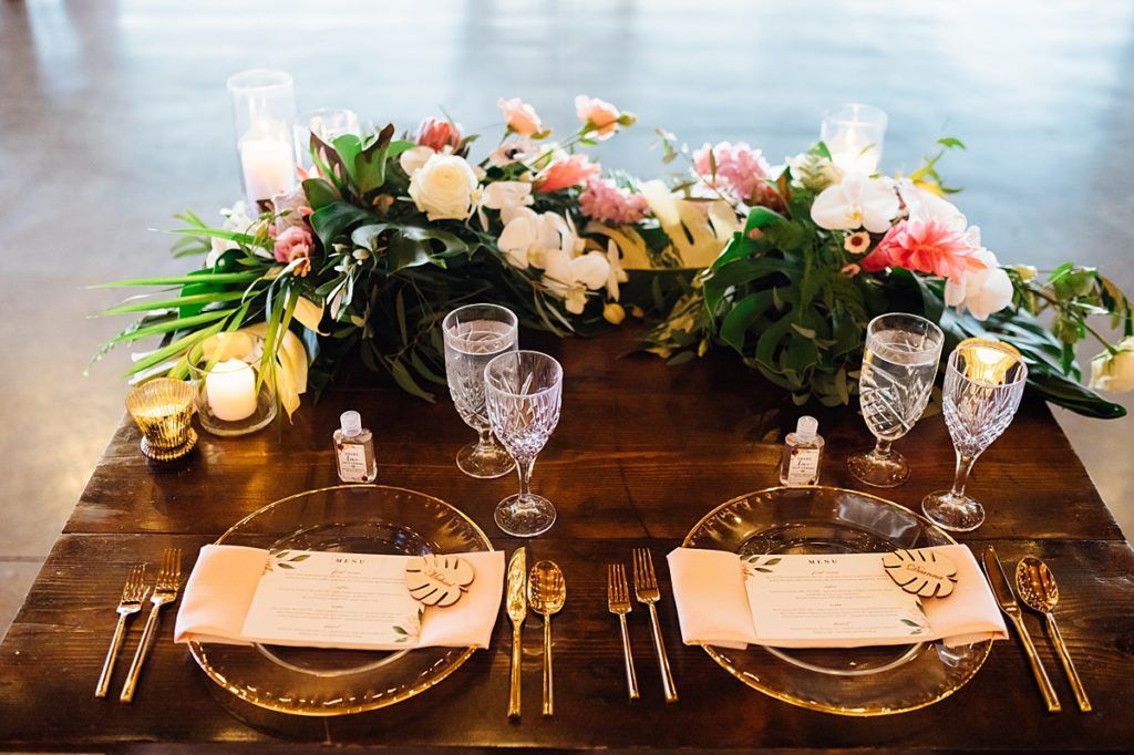 photo of the table set-up by wedding photogrpaher