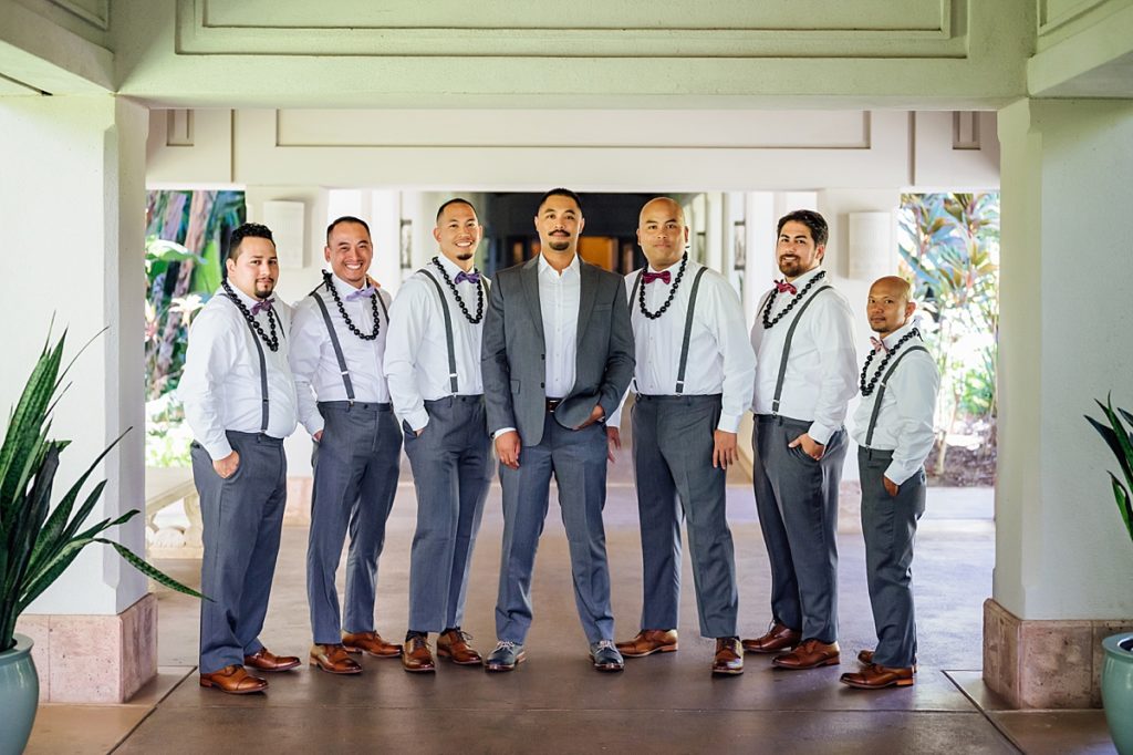 groom and his groomsmen at Fairmont Orchid