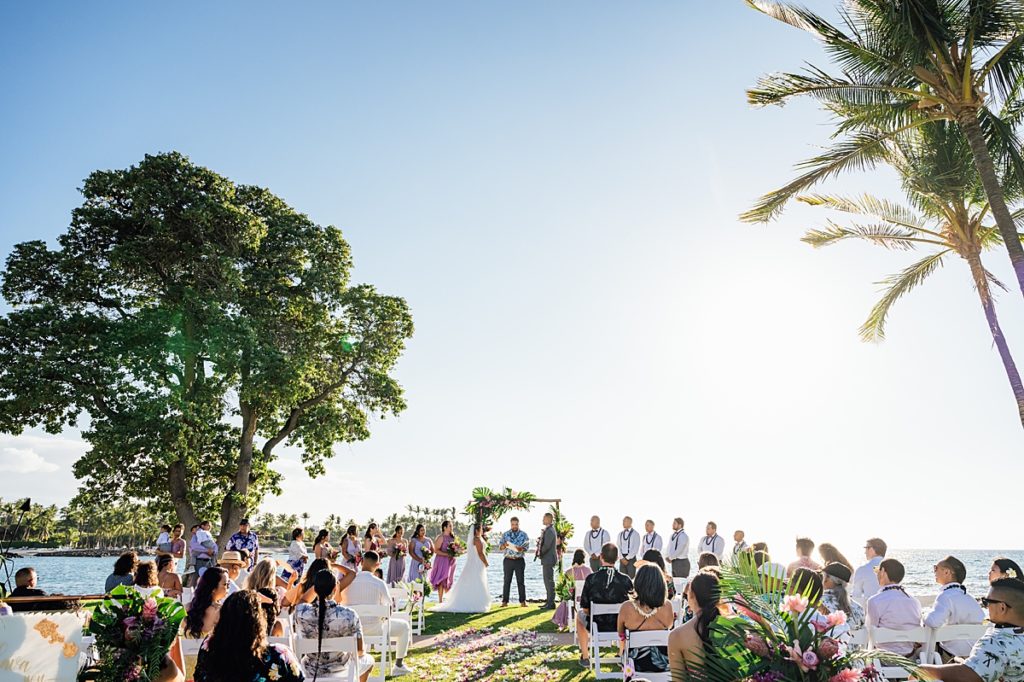 beautiful photo of a Hawaii wedding ceremony