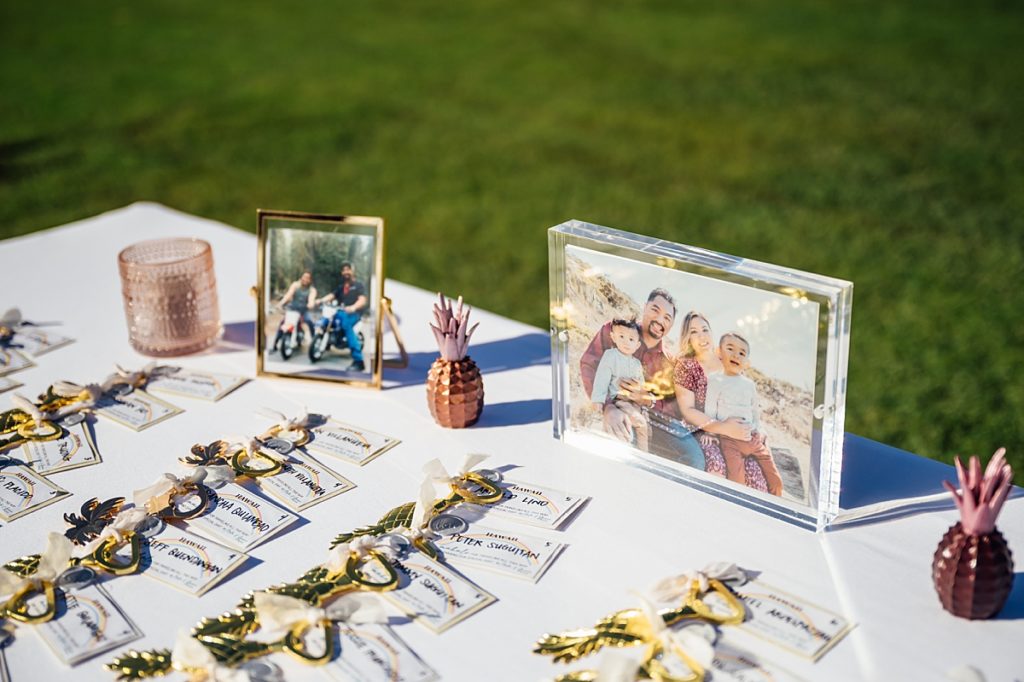 photo of wedding favors at Fairmont Orchid