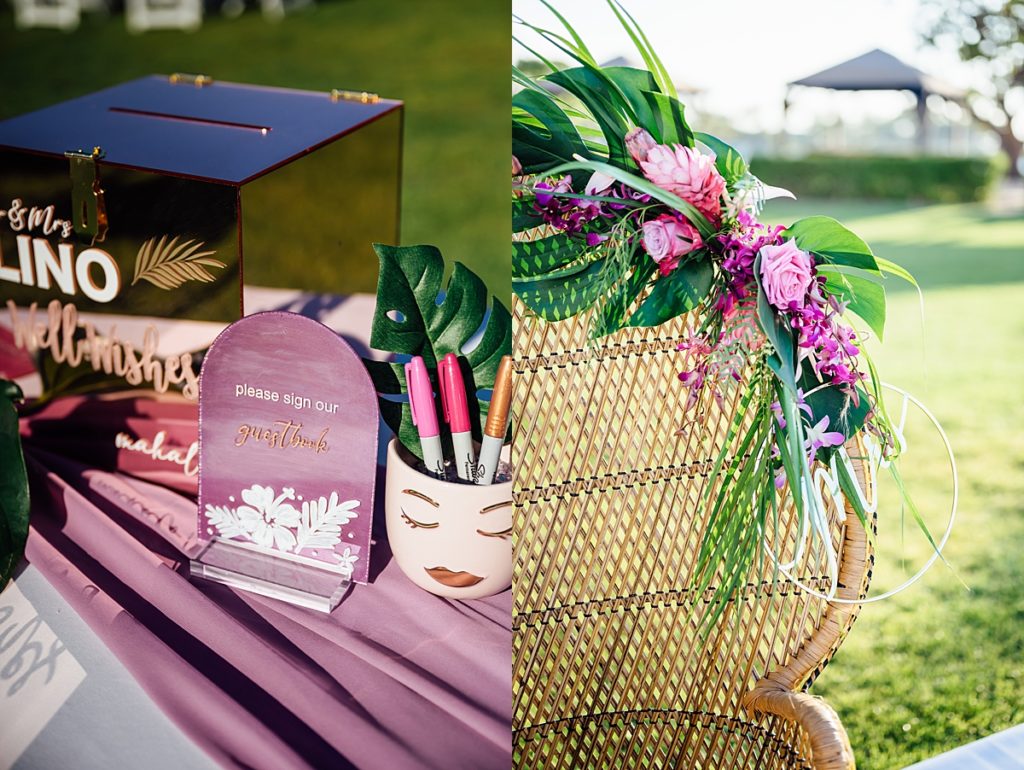photo of wedding reception details at Fairmont Orchid