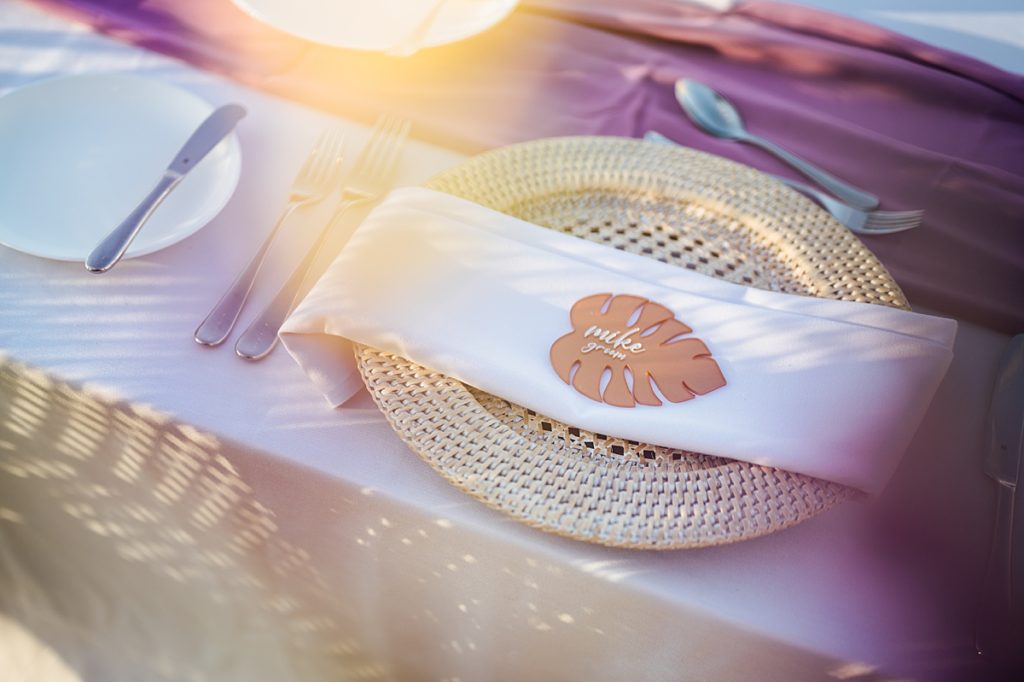 photo of wedding reception details at Fairmont Orchid