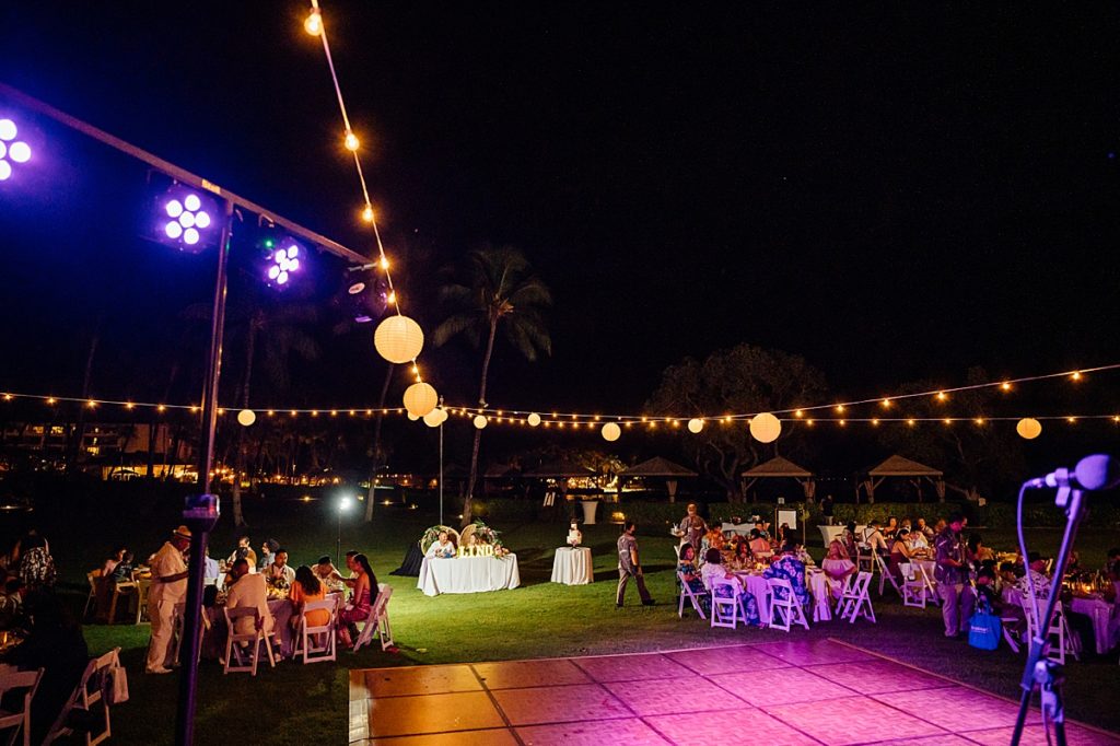 wedding reception at Fairmont Orchid