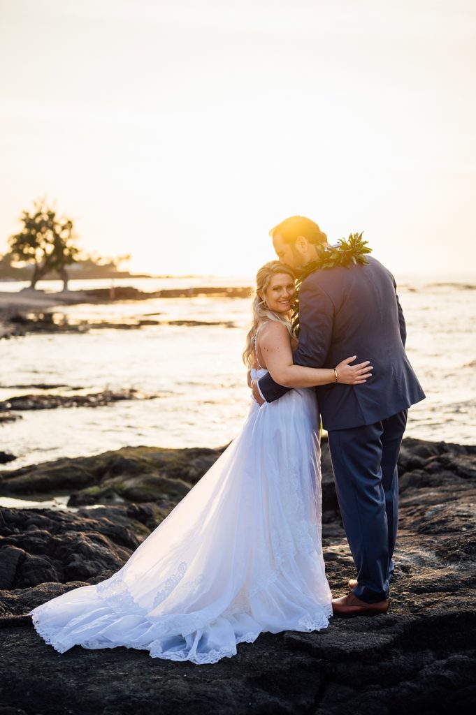 stunning sunset during a Big Island wedding by Ann Ferguson