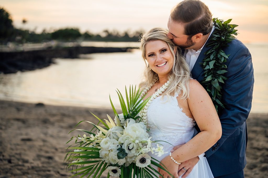 precious moments with the bride and groom during their Big Island wedding