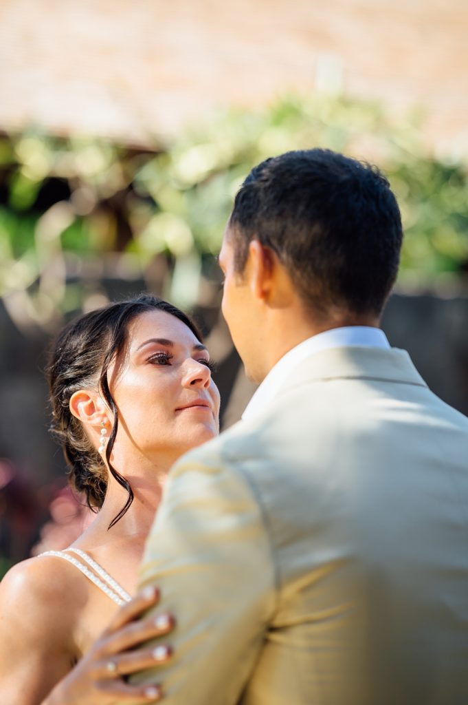 emotional bride photo by Big Island wedding photographer