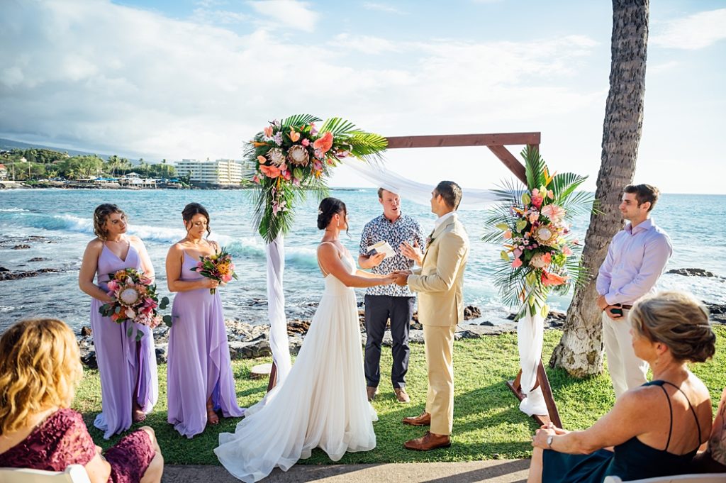 marriage ceremony by Big Island wedding photographer