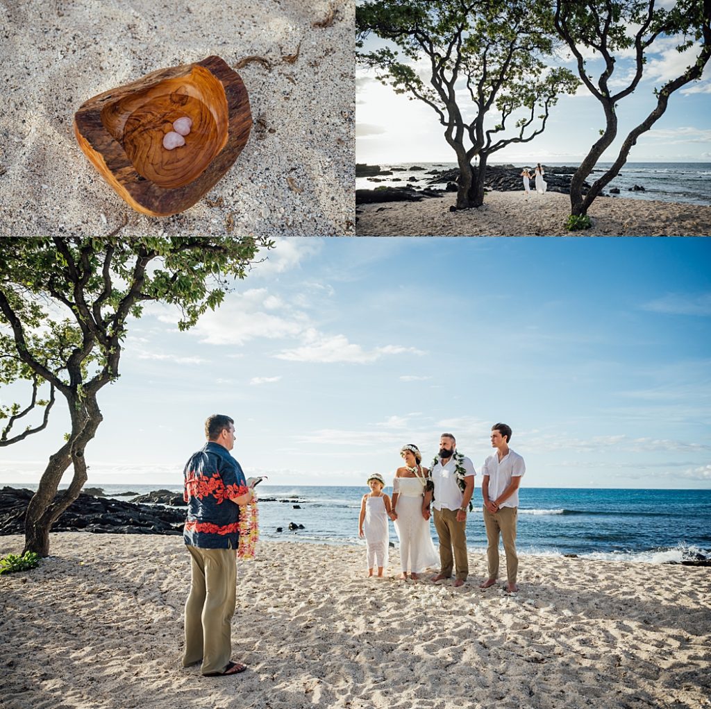 photos of a Hawaii elopement ceremony 