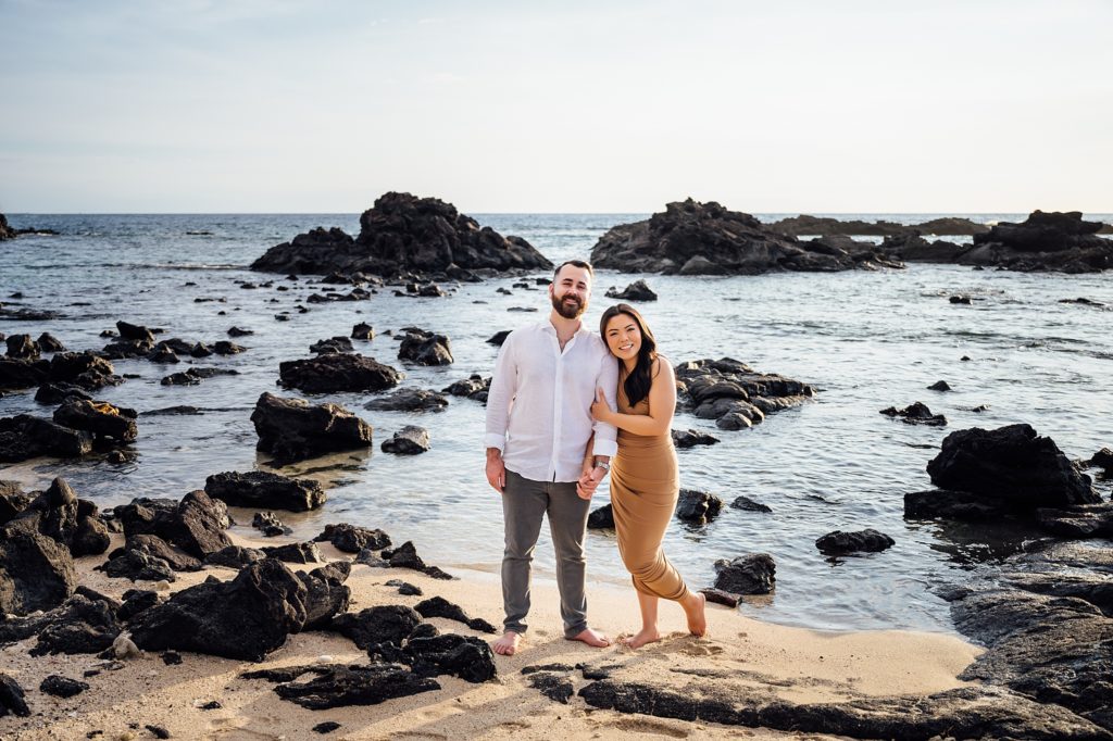 photo of a couple during their engagement session in Hawaii