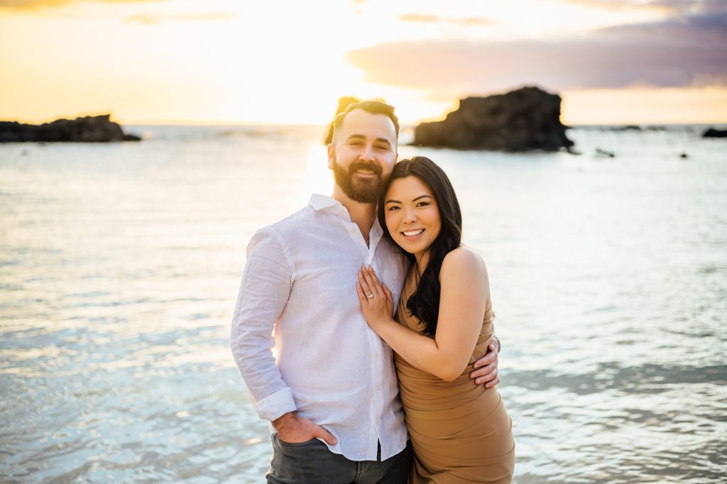 beautiful couple photo during an engagement session in Hawaii