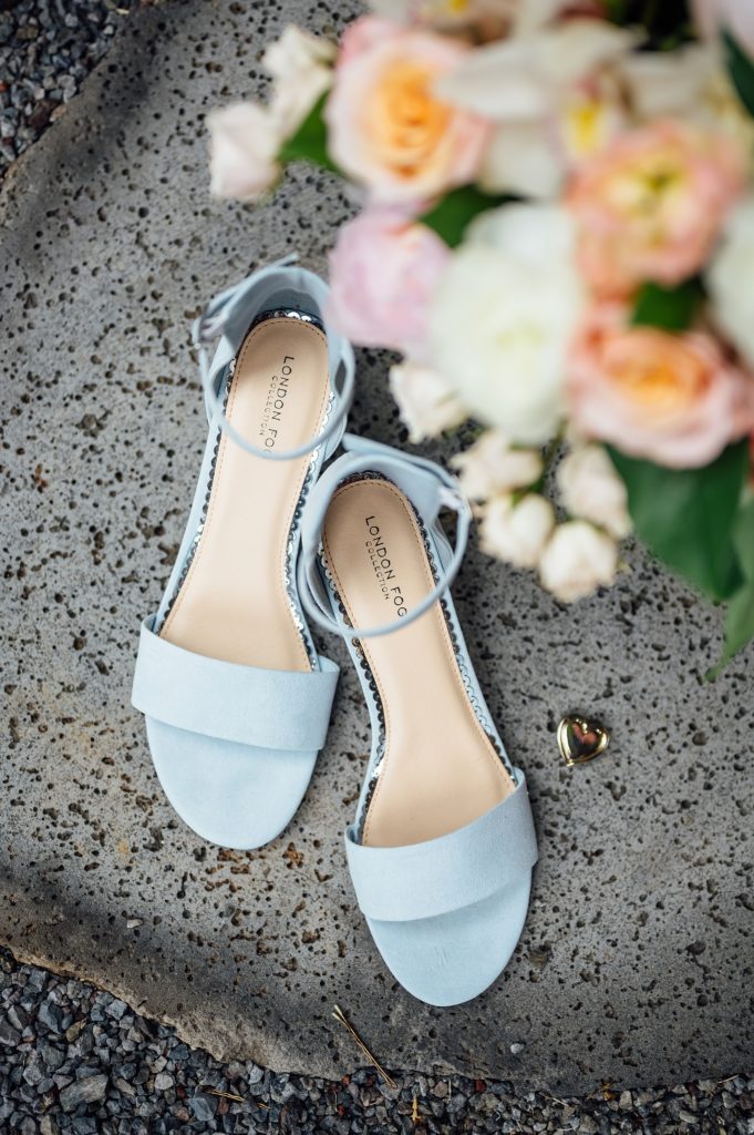 bridal shoes by wedding photographer