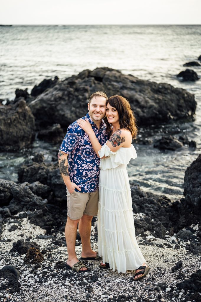 engagement session at the beach by Hawaii photographer